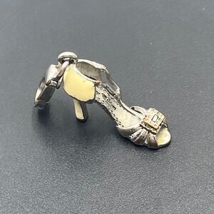 Juicy Couture Vintage Peep Toe Strappy High Heel Shoe Retired Charm Retired
